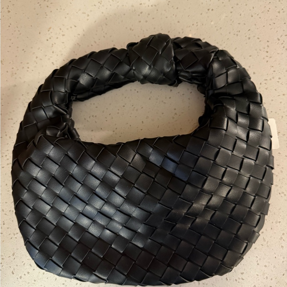 Black Woven Handbag